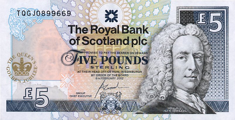 Front of Scotland p362: 5 Pounds from 2002