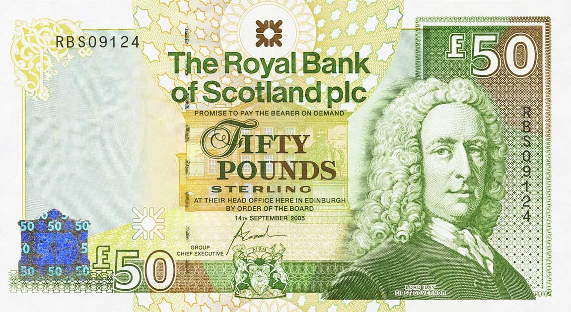 Front of Scotland p366: 50 Pounds from 2005