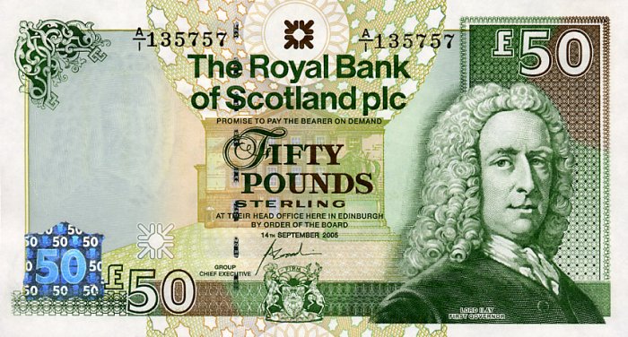 Front of Scotland p367: 50 Pounds from 2005