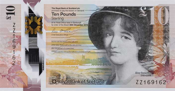 Front of Scotland p371a: 10 Pounds from 2016