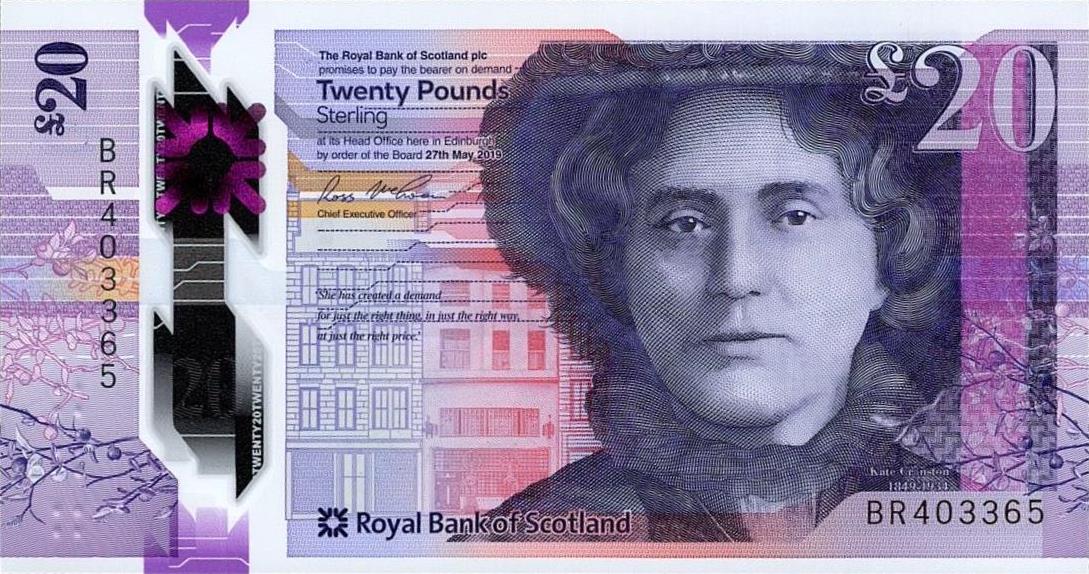 Front of Scotland p372b: 20 Pounds from 2021