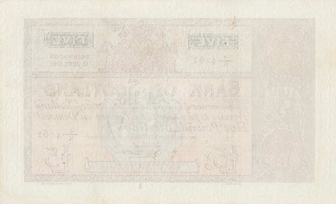 Back of Scotland p82d: 5 Pounds from 1920