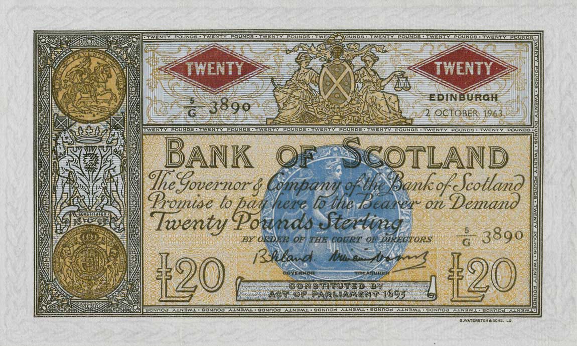 Front of Scotland p94f: 20 Pounds from 1958