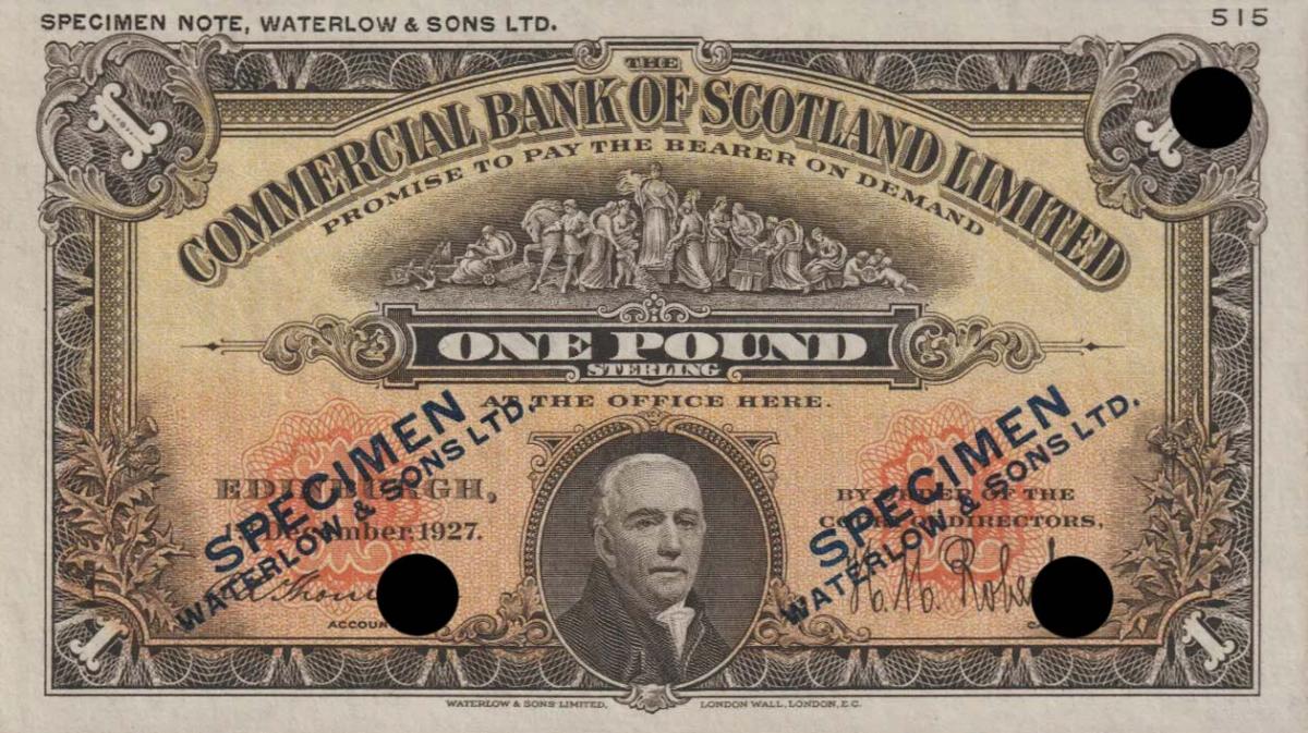 Front of Scotland pS331ct: 1 Pound from 1927