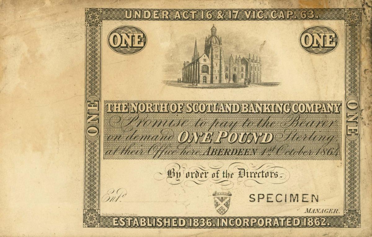 Front of Scotland pS615p: 1 Pound from 1865