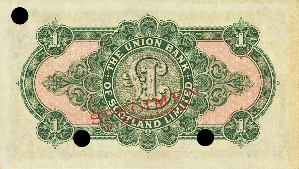 Back of Scotland pS815ct: 1 Pound from 1924