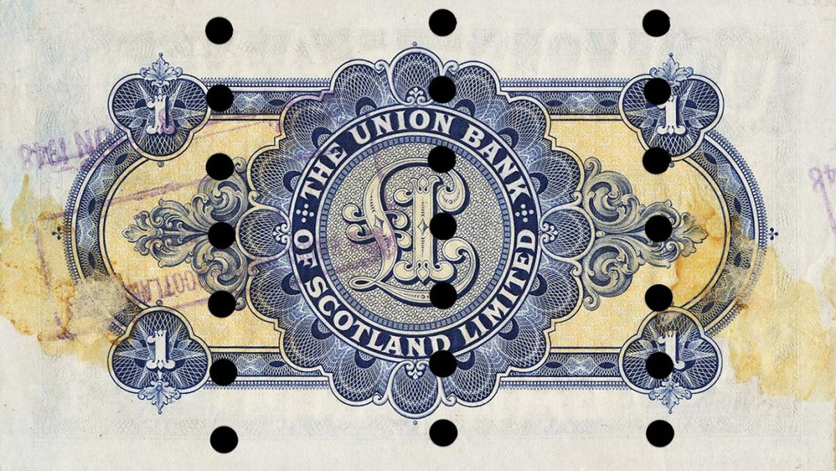 Back of Scotland pS815s: 1 Pound from 1924