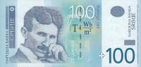 p57b from Serbia: 100 Dinars from 2013