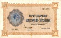 p10 from Seychelles: 50 Rupees from 1942