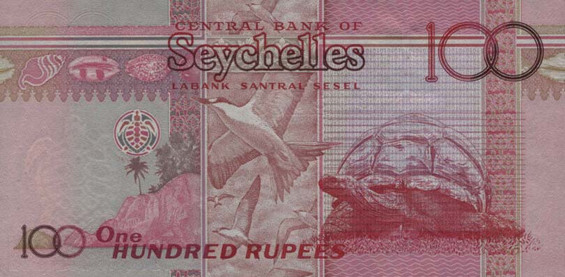 Back of Seychelles p44r: 100 Rupees from 2011