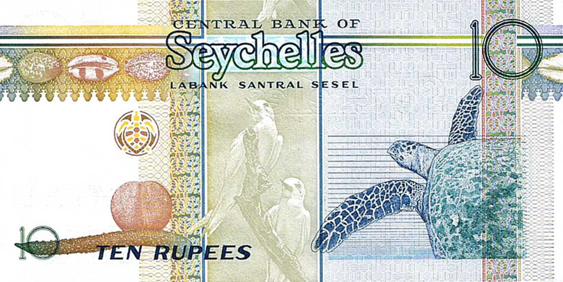 Back of Seychelles p52: 10 Rupees from 2013