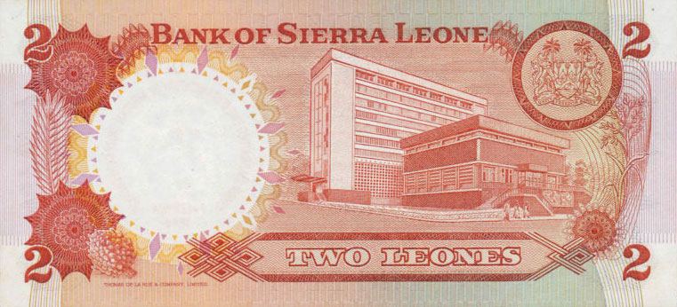 Back of Sierra Leone p11: 2 Leones from 1980