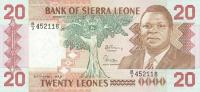 p16 from Sierra Leone: 20 Leones from 1988