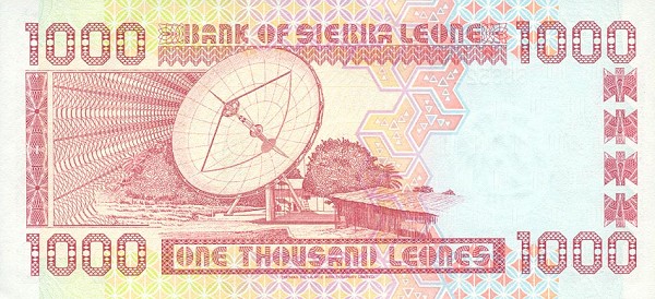 Back of Sierra Leone p20a: 1000 Leones from 1993