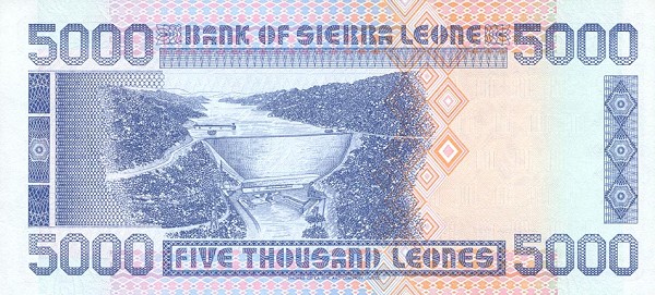 Back of Sierra Leone p21a: 5000 Leones from 1993