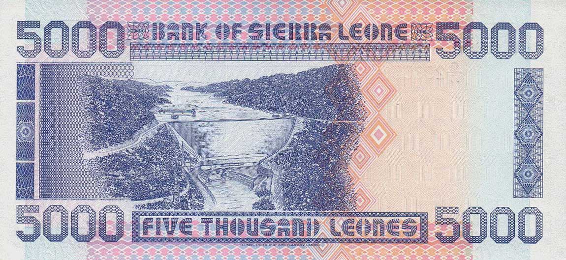 Back of Sierra Leone p21b: 5000 Leones from 1996