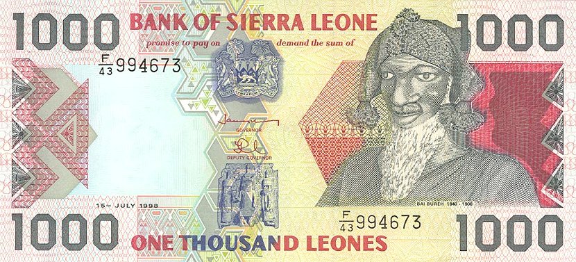 Front of Sierra Leone p24a: 1000 Leones from 2002