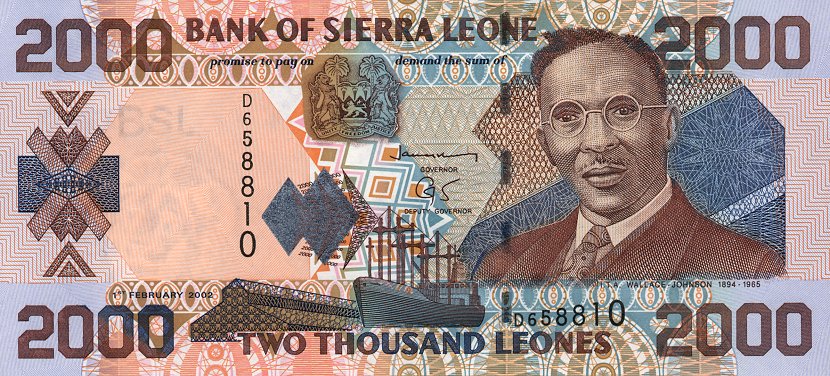 Front of Sierra Leone p26a: 2000 Leones from 2002