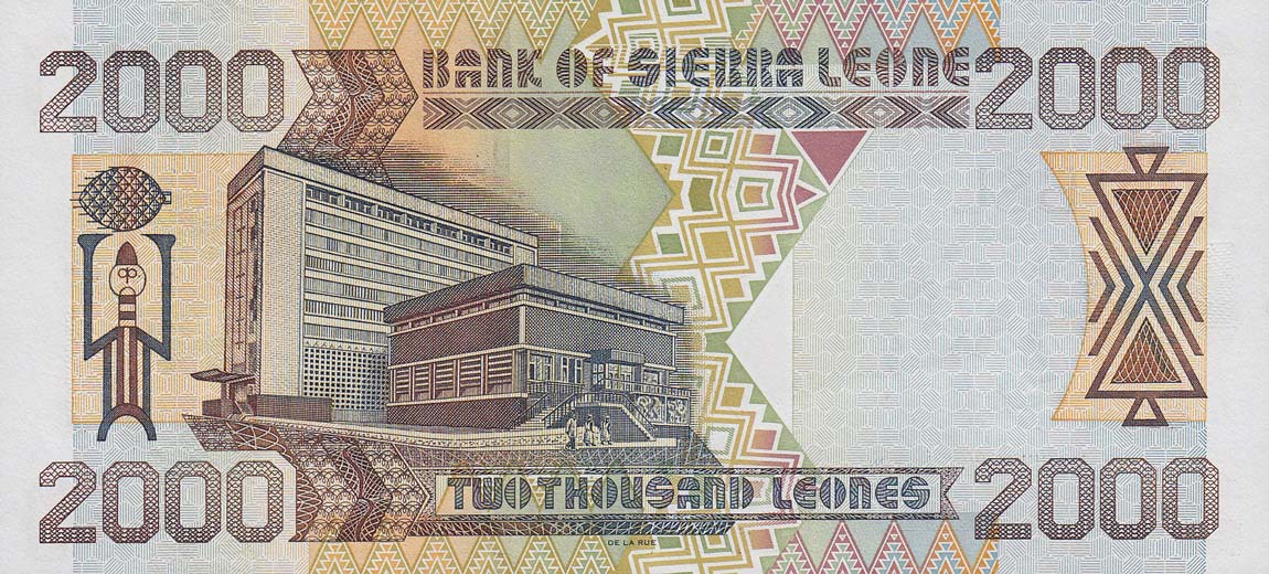 Back of Sierra Leone p26b: 2000 Leones from 2003