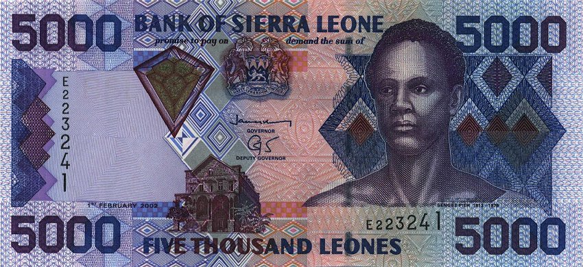 Front of Sierra Leone p27a: 5000 Leones from 2002
