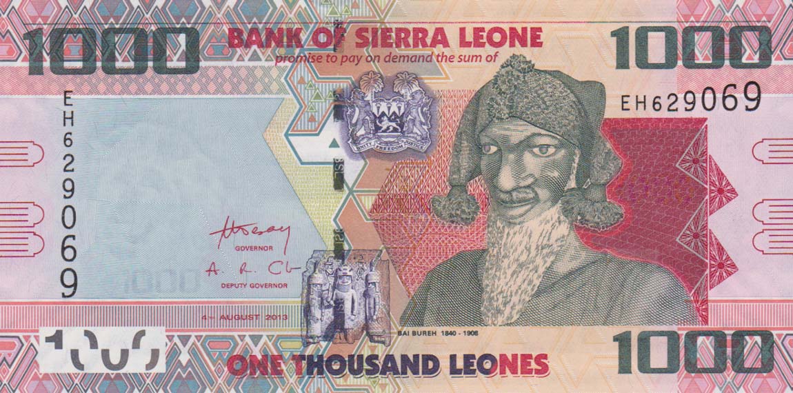 Front of Sierra Leone p30b: 1000 Leones from 2013