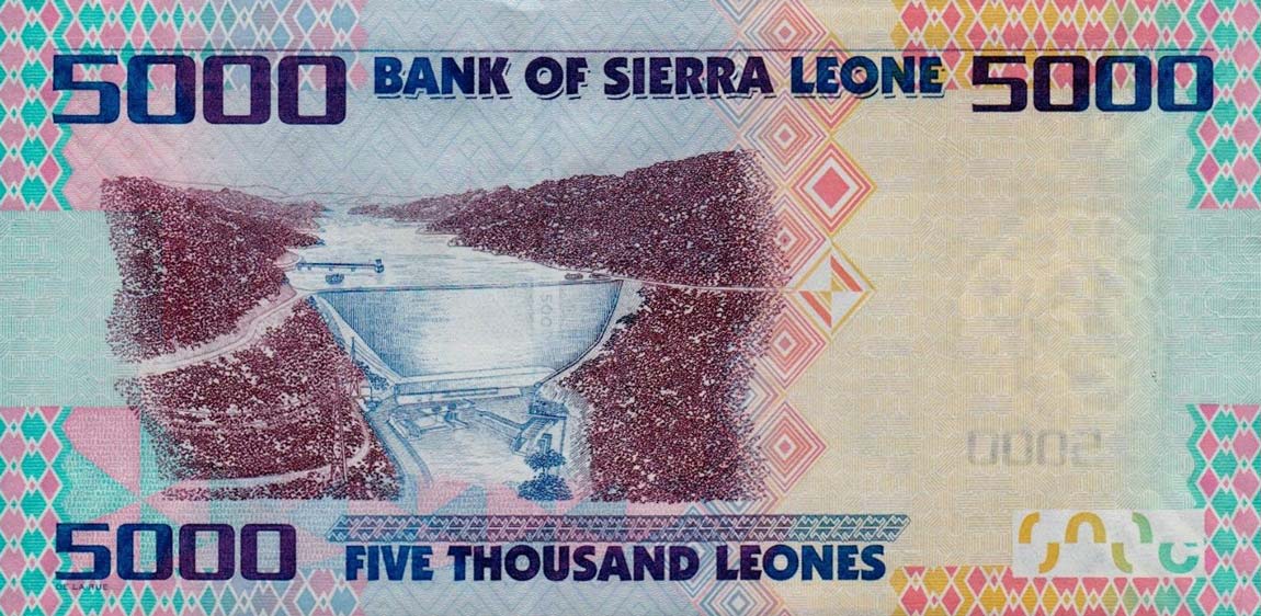 Back of Sierra Leone p32a: 5000 Leones from 2010