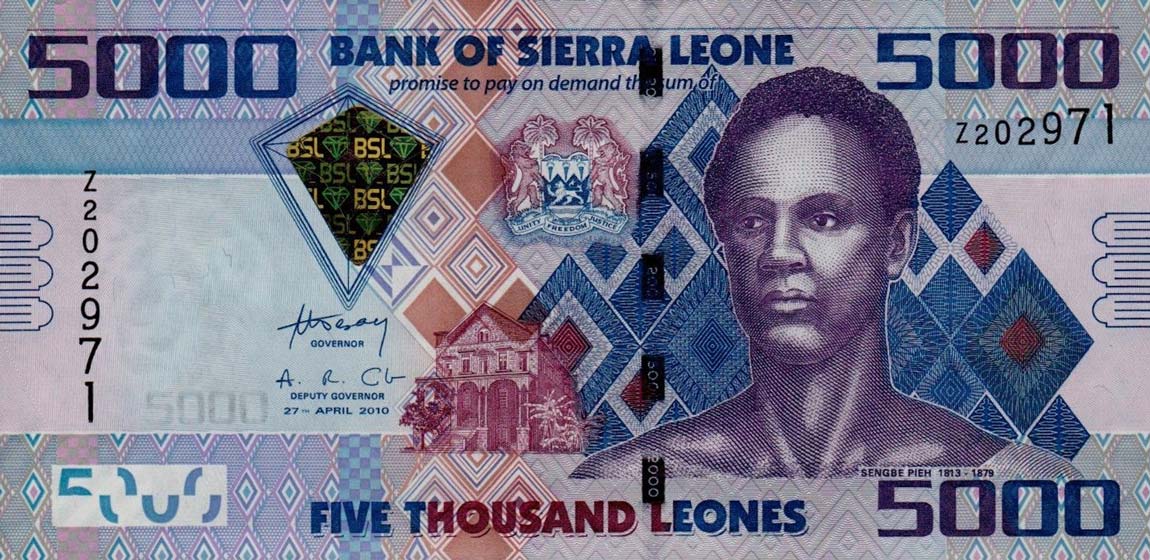 Front of Sierra Leone p32a: 5000 Leones from 2010