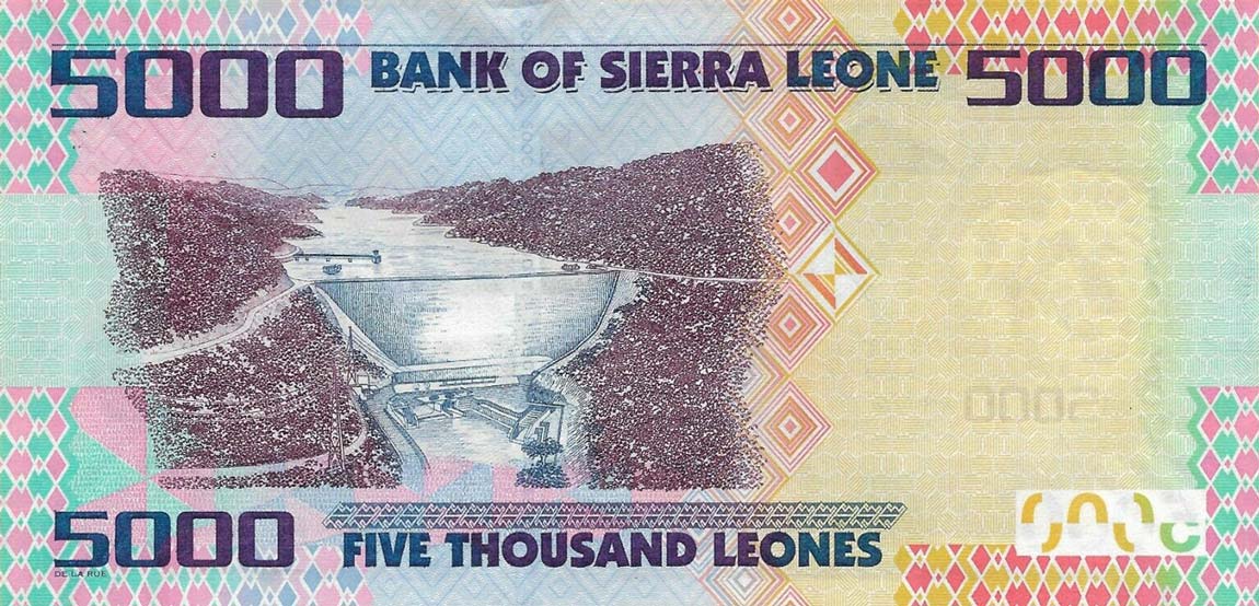 Back of Sierra Leone p32c: 5000 Leones from 2015