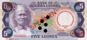 p12s from Sierra Leone: 5 Leones from 1980 p12s from Sierra Leone: 5 Leones from 1980