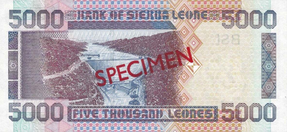 Back of Sierra Leone p27s: 5000 Leones from 2002