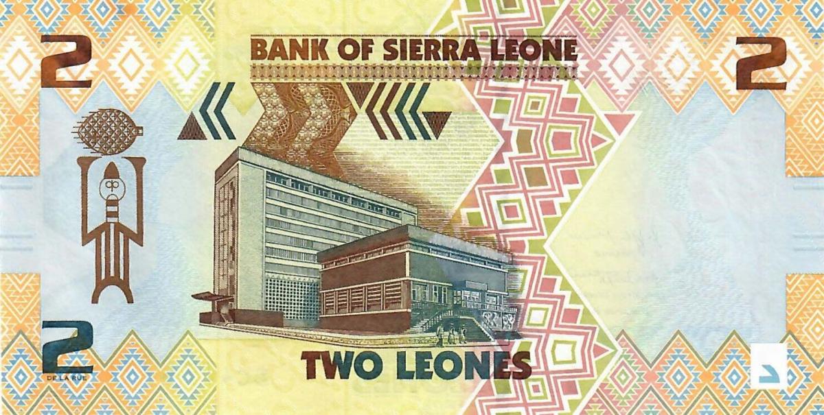 Back of Sierra Leone p35: 2 Leones from 2022