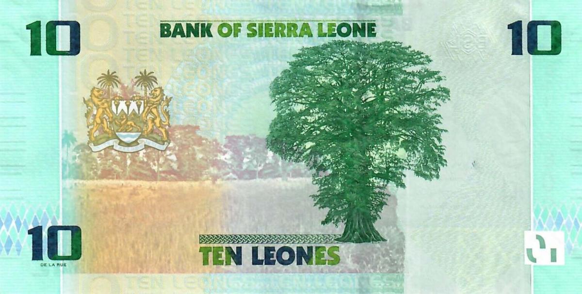 Back of Sierra Leone p37: 10 Leones from 2022