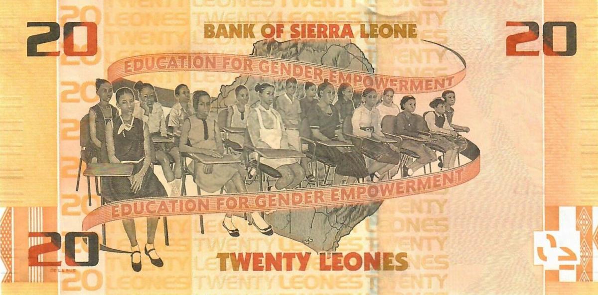 Back of Sierra Leone p38: 20 Leones from 2022