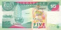 p19 from Singapore: 5 Dollars from 1989