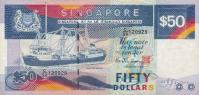 p22b from Singapore: 50 Dollars from 1987