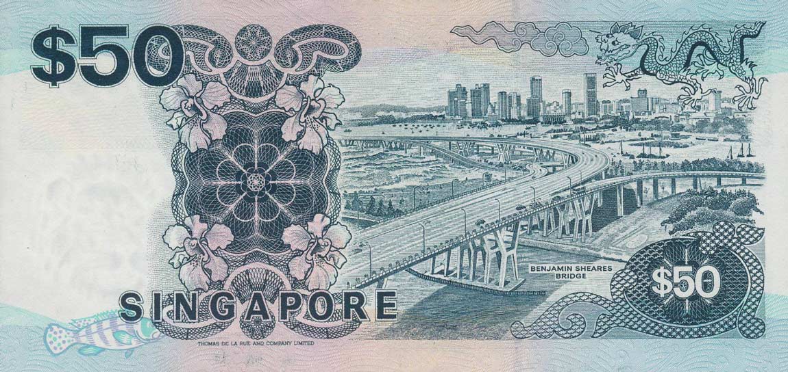 Back of Singapore p36: 50 Dollars from 1997