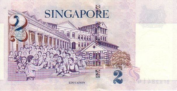 Back of Singapore p45: 2 Dollars from 2000