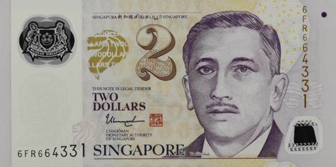 Front of Singapore p46l: 2 Dollars from 2018