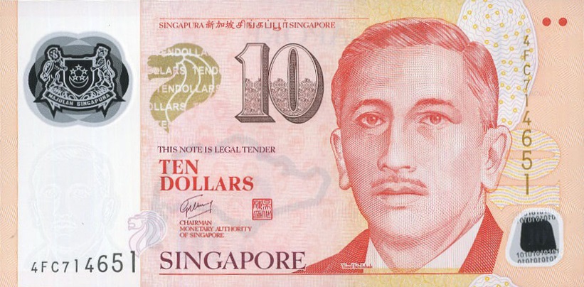 Front of Singapore p48f: 10 Dollars from 2005