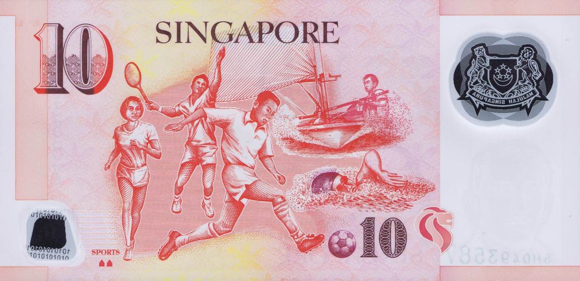 Back of Singapore p48j: 10 Dollars from 2005