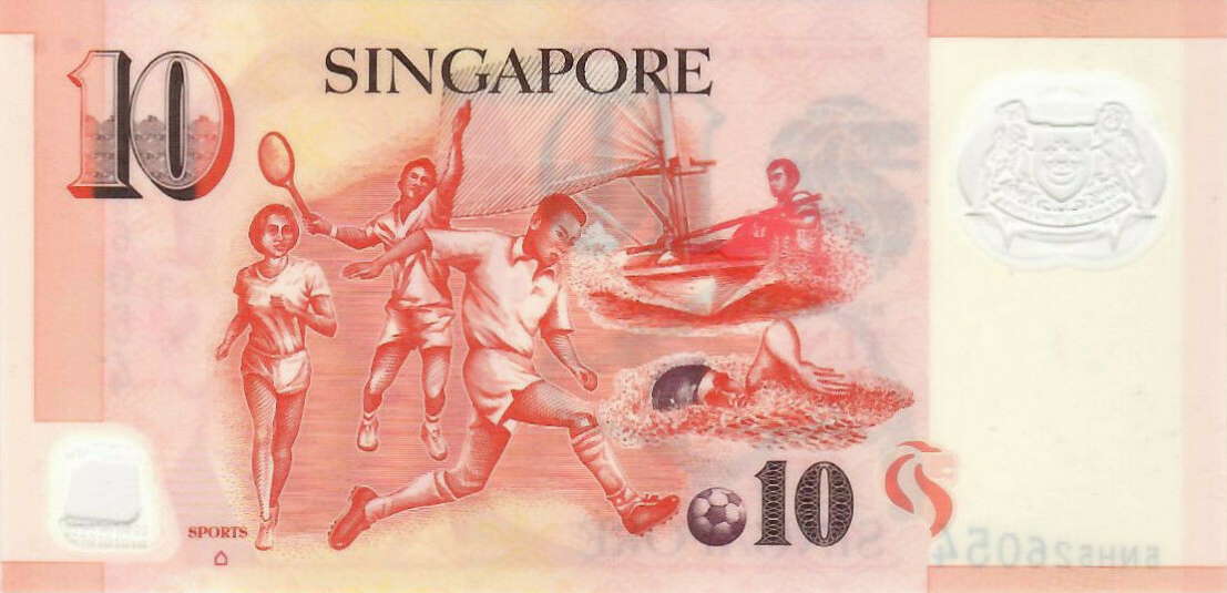 Back of Singapore p48k: 10 Dollars from 2015