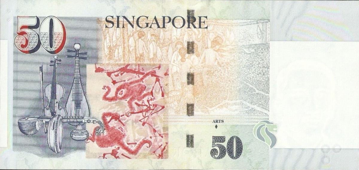 Back of Singapore p49f: 50 Dollars from 2005