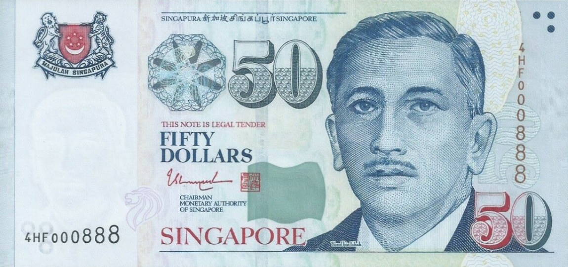 Front of Singapore p49g: 50 Dollars from 2014