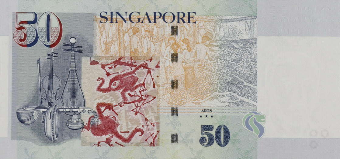 Back of Singapore p49j: 50 Dollars from 2018