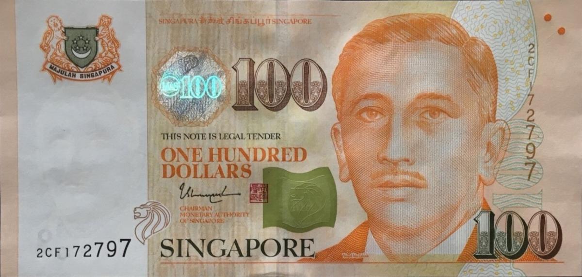 Front of Singapore p50f: 100 Dollars from 2005