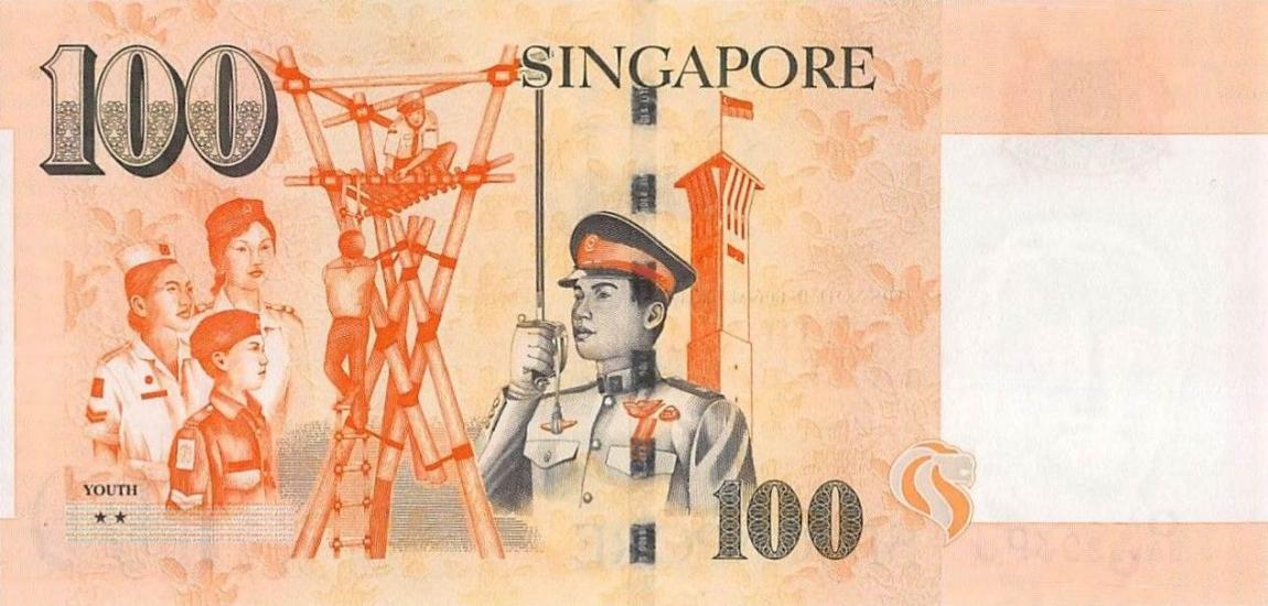 Back of Singapore p50h: 100 Dollars from 2018