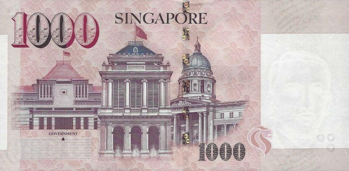 Back of Singapore p51h: 1000 Dollars from 2017