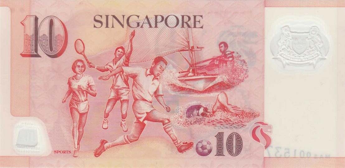 Back of Singapore p54: 10 Dollars from 2004