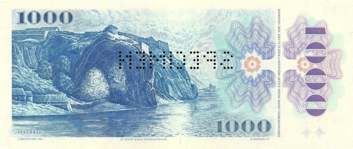 Back of Slovakia p19s: 1000 Korun from 1993