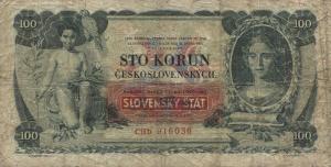 p1b from Slovakia: 100 Korun from 1939 p1b from Slovakia: 100 Korun from 1939